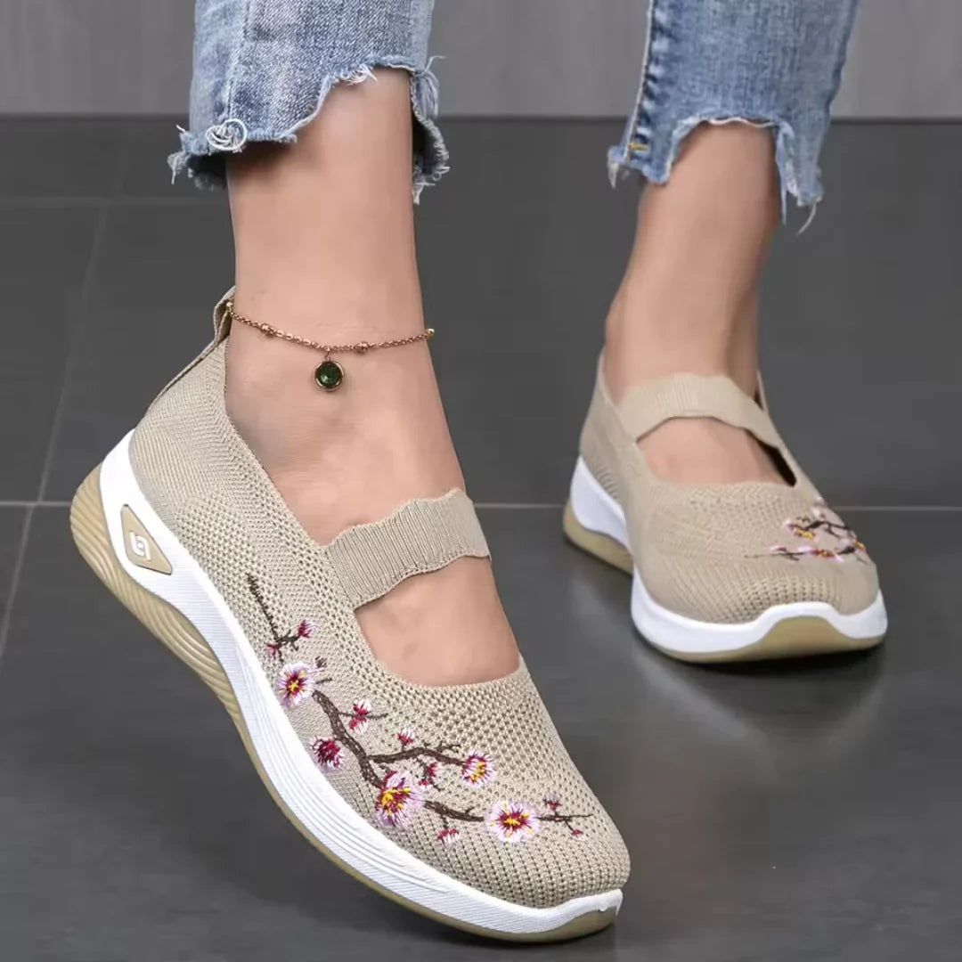 Tênis Ortopédico Feminino - Confort Plus [Modelo Floral]