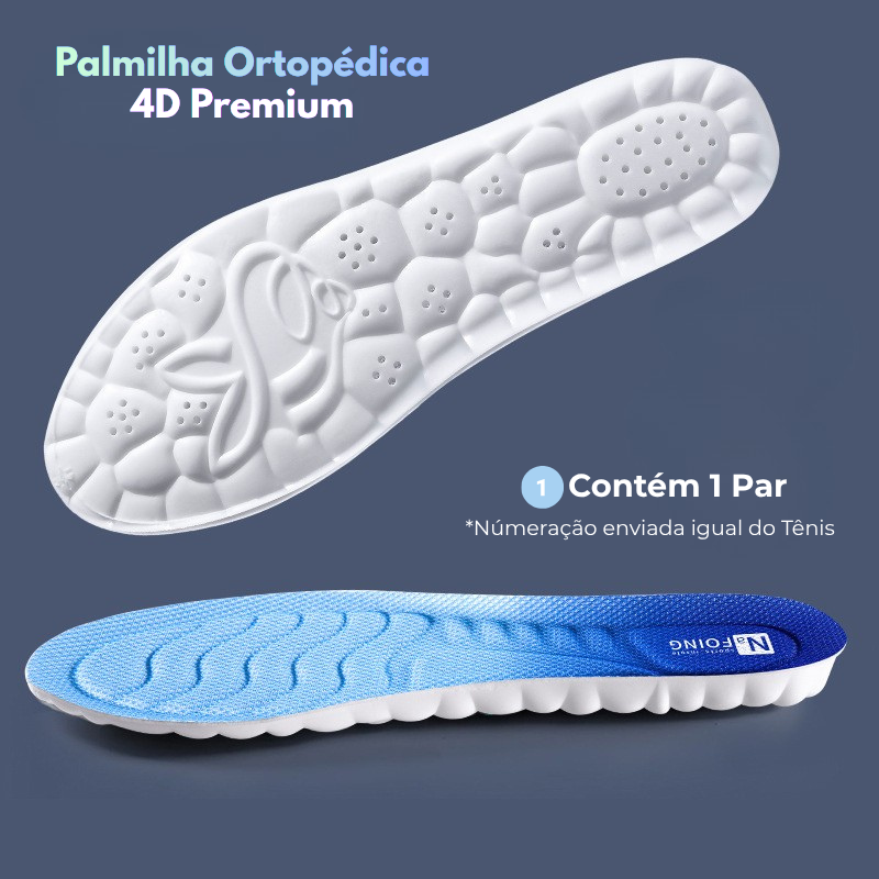 Palmilha Ortopédica de Gel - 4D Premium